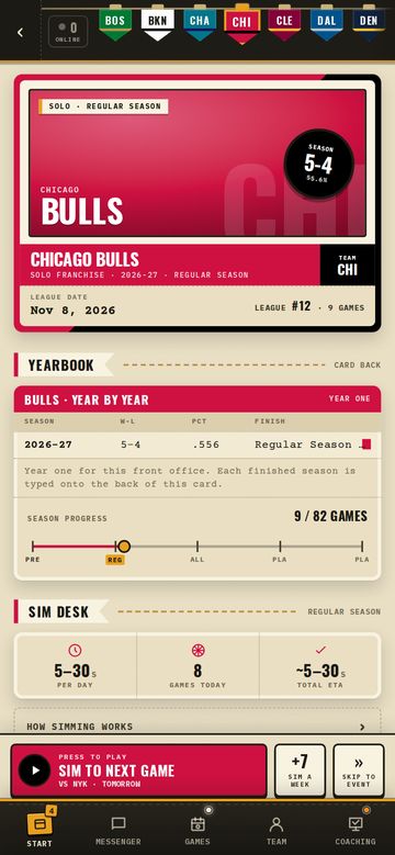 A solo franchise dashboard on a phone