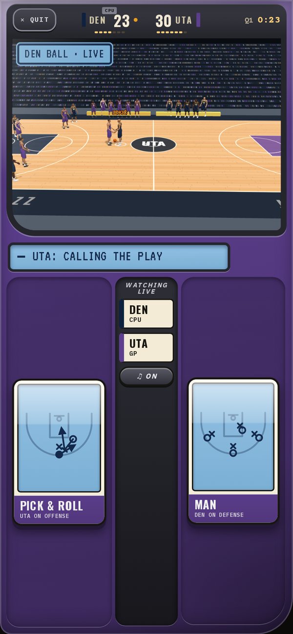 Watching a live game: the court and the last two calls