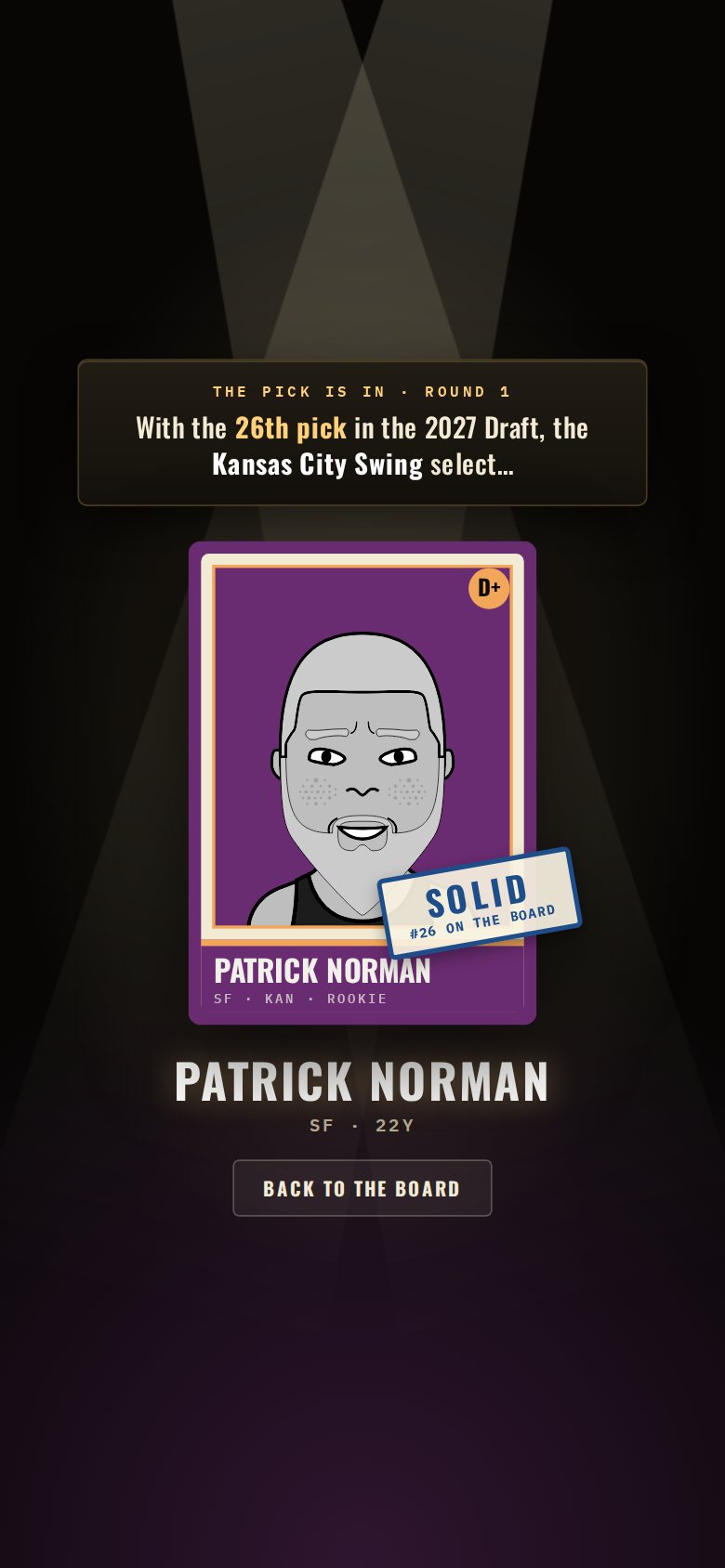 The rookie card with its grade stamp