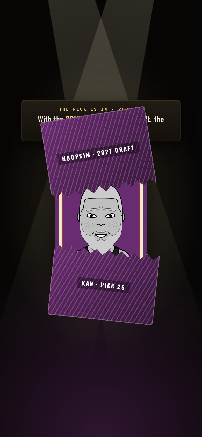 The card rip on the podium